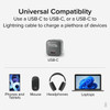 Plugable GaN USB C Charger Block 30W Portable Charger Foldable Prongs - PPS USBC Fast Charger for iPhone 14 iPad Pro Samsung S23 - PS-30C1B