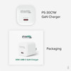 Plugable GaN USB C Charger Block 30W Portable Charger - Foldable Prongs PPS USBC Fast Charger for iPhone 14 iPad Pro Samsung S23 - PS-30C1W
