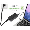 Plugable USB C Laptop Charger with 60W PD - Power Adapter Compatible with Apple MacBook Dell XPS 13 Lenovo Microsoft Surface Book USBC-PS-60W
