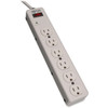 Tripp Lite Protect It Six-Outlet Surge Suppressor - 6 x NEMA 5-15R - 180 kVA - 1340 J - 120 V AC Input - 120 V AC Output - 6 ft TLM606HJ