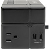 Tripp Lite by Eaton Protect It TLP366CUBEUSBB Surge SuppressorProtector - 3 x NEMA 5-15R 6 x USB - 180 kVA - 540 J - 120 V AC - 6 TLP366CUBEUSBB