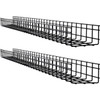 Tripp Lite by Eaton Wire Mesh Cable Tray - 150 x 100 x 1500 mm 6 in x 4 in x 5 ft 2-Pack - Cable Tray - Black - 2 - Steel SRWB6410X2STR