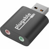 Plugable USB Audio Adapter - 1 x Type A USB Male - 2 x 35mm Stereo Audio Female - Black USB-AUDIO