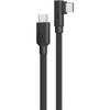 ALOGIC Elements Pro Right Angle USB-C to USB-C Cable - Male to Male - 1m - USB 20 - 5A - 480Mbps - 33 ft USB-C Data Transfer Cable - ELPRACC01-BK