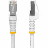 StarTechcom 3ft White CAT8 Ethernet Cable Snagless RJ45 25G40G 2000MHz 100W PoE SFTP 26AWG Pure Bare Copper LSZH Network Cord NLWH-3F-CAT8-PATCH