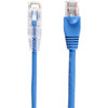 Black Box Slim-Net Cat6 UTP Patch Network Cable - 1 ft Category 6 Network Cable for Patch Panel Wallplate Network Device - First 1 C6PC28-BL-01