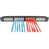 Black Box Slim-Net Cat6 UTP Patch Network Cable - 1 ft Category 6 Network Cable for Patch Panel Wallplate Network Device - First 1 C6PC28-BL-01