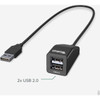 Plugable USB 20 2-Port High Speed Ultra Compact Hub Splitter 480 Mbps USB 20 Compatible with Windows Linux macOS Chrome OS - USB2-2PORT