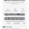 Plugable USB4 Hub 5-in-1 Thunderbolt 4 Hub with 60W Charging Single 8K or Dual 4K Display - 5-in-1 USB4 Hub with 60W charging 3x  USB4-HUB3A