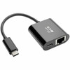Tripp Lite by Eaton USB-C to Gigabit Network Adapter with USB-C PD Charging - Thunderbolt 3 Black - USB 31 Type C - 1 Ports - 1 - U436-06N-GB-C
