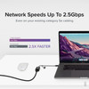 Plugable 25G USB C and USB to Ethernet Adapter 2-in-1 Adapter - Compatible with USB CThunderbolt 3 or USB 30 USB-C to RJ45 25 USBC-E2500