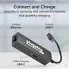 Plugable USB C to Ethernet Adapter 25Gb with 100W USB-C PD Charging 25 Gigabit Type C USB Ethernet Adapter - for Windows MacBook USBC-E2500PD