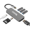 Plugable USB C Hub Multiport Adapter 7-in-1 Hub Compatible with MacBook Pro Windows Chromebook Dell XPS Thunderbolt 3 and More - USBC-7IN1