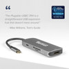 Plugable USB C Hub Multiport Adapter 7-in-1 Hub Compatible with MacBook Pro Windows Chromebook Dell XPS Thunderbolt 3 and More - USBC-7IN1