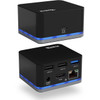 Plugable Docking Station - for NotebookDesktop PC - USB 31 Gen 1 Type C - 4K - 3840 x 2160 2560 x 1440 1920 x 1080 - 2 x USB 20 UD-CUBE