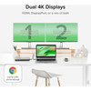 Plugable 12-in-1 Dual 4K USB C Docking Station Works with Chromebook Certified 60W Charging Dock - Compatible with ChromeOS 2x HDMI UD-MSTHDC