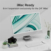 Plugable USB C Hub for iMac 24 Inch 6-in-1 iMac USB Hub Multiport Adapter with 10Gbps - USB-C and USB 30 2X USB 20 microSD  SD AD-6IN1