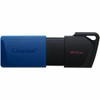 Kingston DataTraveler Exodia M 64GB USB 32 Gen 1 Type A Flash Drive - 64 GB - USB 32 Gen 1 Type A - Blue Black - 5 Year - 2  DTXM64GB-2P