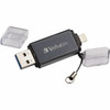 Verbatim Store n Go Dual 128GB USB 32 Gen 1 Type A Flash Drive - 128 GB - USB 32 Gen 1 Type A - Graphite - Lifetime Warranty - 71276