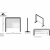 APG Guardiant Countertop Single Screen and Sneeze Guard HSW32902 3225 x 29 Clear Plexiglass Acrylic With 65 Full Length Window HSW32902