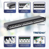 TRENDnet 24-Port Cat6A Shielded 1U Patch Panel 19 1U Rackmount Housing Compatible With Cat5e Cat6 And Cat6A Cabling Ethernet - TC-P24C6AS