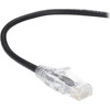 Black Box Slim-Net Cat6 UTP Patch Network Cable - 10 ft Category 6 Network Cable for Patch Panel Wallplate Network Device - First 1 C6PC28-BK-10