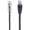 Black Box Slim-Net Cat6 UTP Patch Network Cable - 10 ft Category 6 Network Cable for Patch Panel Wallplate Network Device - First 1 C6PC28-BK-10