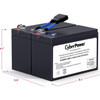CyberPower RB1270X2D Battery Unit - 7000 mAh - 12 V DC - Lead Acid - User Replaceable RB1270X2D
