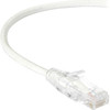 Black Box Slim-Net Cat6 UTP Patch Network Cable - 12 ft Category 6 Network Cable for Patch Panel Wallplate Network Device - First 1 C6PC28-WH-12