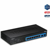 TRENDnet 10-Port Gigabit Web Smart Switch 20 Gbps Switching Capacity 8 x RJ-45 Ports 2 x SFP Slots VLAN QoS LACP IPv6 Support TEG-082WS