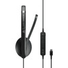 EPOS ADAPT 160 ANC USB-C Headset - Stereo - USB Type C Mini-phone 35mm - Wired - 20 Hz - 20 kHz - On-ear - Binaural - Discreet - 1000220