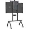 Heckler Design AV Cart for Google Meet Series One Room Kits - 4 Casters - 4 10160 mm Caster Size - Powder Coated Steel - 44 Width H720-BG