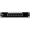 TRENDnet 8-Port Cat6 Unshielded Patch Panel TC-P08C6 Rackmount 10 Inch Wide 8 x Gigabit RJ-45 Ethernet Ports Pre-numbered Ports TC-P08C6
