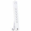 CyberPower Professional CSP606U42A Surge SuppressorProtector - 6 x NEMA 5-15R 2 x USB - 900 J - 125 V AC Input - 45 kA - 6 ft CSP606U42A