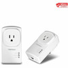 TRENDnet Powerline 500 AV Nano Adapter Kit With Built-In Outlet Power Outlet Pass-Through Includes 2 x TPL-407E Adapters Plug  For TPL-407E2K