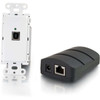 C2G USB 20 Over Cat5 Superbooster Wall Plate Transmitter to Dongle Receiver Kit - PVC - White 53878