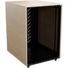 Avteq Mobile Rack Cabinet - 16U Rack Height Enclosed Cabinet - Tempered Glass - TAA Compliant TR-16