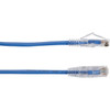 Black Box Slim-Net Cat6a UTP Patch Network Cable - 1 ft Category 6a Network Cable for Patch Panel Wallplate Network Device - First C6APC28-BL-01