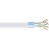 Black Box CAT6 400-MHz Solid Bulk Cable FUTP CMP Plenum WH 1000FT Spool - 1000 ft Category 6 Network Cable for Network Device - First EVNSL0615A-1000