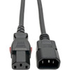 Tripp Lite by Eaton P004-L03 Power Extension Cord - For Computer Server Printer Monitor PDU UPS PC - Black - 3 ft Cord Length - P004-L03