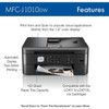 Brother MFC-J1010DW Wireless Inkjet Multifunction Printer - Color - CopierFaxPrinterScanner - 17 ppm Mono95 ppm Color Print - x - MFCJ1010DW