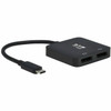 Tripp Lite by Eaton U444-2DP-MST4K6 USB-C Adapter Dual Display Black - 1 x Type C USB 31 Gen 2 Powered USB Male - 2 x DisplayPort U444-2DP-MST4K6