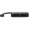 Tripp Lite by Eaton U444-2DP-MST4K6 USB-C Adapter Dual Display Black - 1 x Type C USB 31 Gen 2 Powered USB Male - 2 x DisplayPort U444-2DP-MST4K6