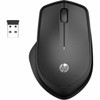 HP 280 Silent Wireless Mouse - Blue Optical - Wireless - Radio Frequency - 240 GHz - Black - USB Type A - 1200 dpi - Scroll Wheel - 3 19U64AAABL