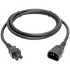 Tripp Lite 6in Laptop Power Cord Adapter Cable C14 to C5 25A 18AWG 6 - 110 V AC 220 V AC - Black - 6 Cord Length - IEC 60320 C5  P014-06N