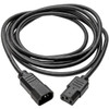 Tripp Lite 10ft Computer Power Cord Extension Cable C14 to C13 10A 18AWG 10 - For Computer - 250 V AC  10 A - Black - 10 ft Cord -  P004-010