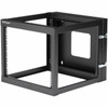 StarTechcom 4-Post 8U Hinged Wall-Mount Network Rack 19 Open Frame Server Rack Wall Mount Data Rack for IT Computer Equipment - - RK819WALLOH