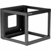 StarTechcom 4-Post 8U Hinged Wall-Mount Network Rack 19 Open Frame Server Rack Wall Mount Data Rack for IT Computer Equipment - - RK819WALLOH