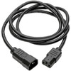 Tripp Lite 8ft Computer Power Cord Extension Cable C14 to C13 10A 18AWG 8 - For PDU UPS Computer - 18 Gauge - 110 V AC  10 A 220 P004-008