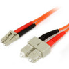 StarTechcom 3m Fiber Optic Cable - Multimode Duplex 625125 LSZH Fiber Jumper Cord - LCSC - Connect fiber network devices for with FIBLCSC3